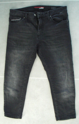 Herren Mavi Premium Jeans, Jake Slim Leg,  schwarz, used look, Größe W33!