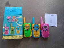 Walkie Talkies T-388 Two Way Radios Set of 3 Range: 3 KM Pink Green Blue