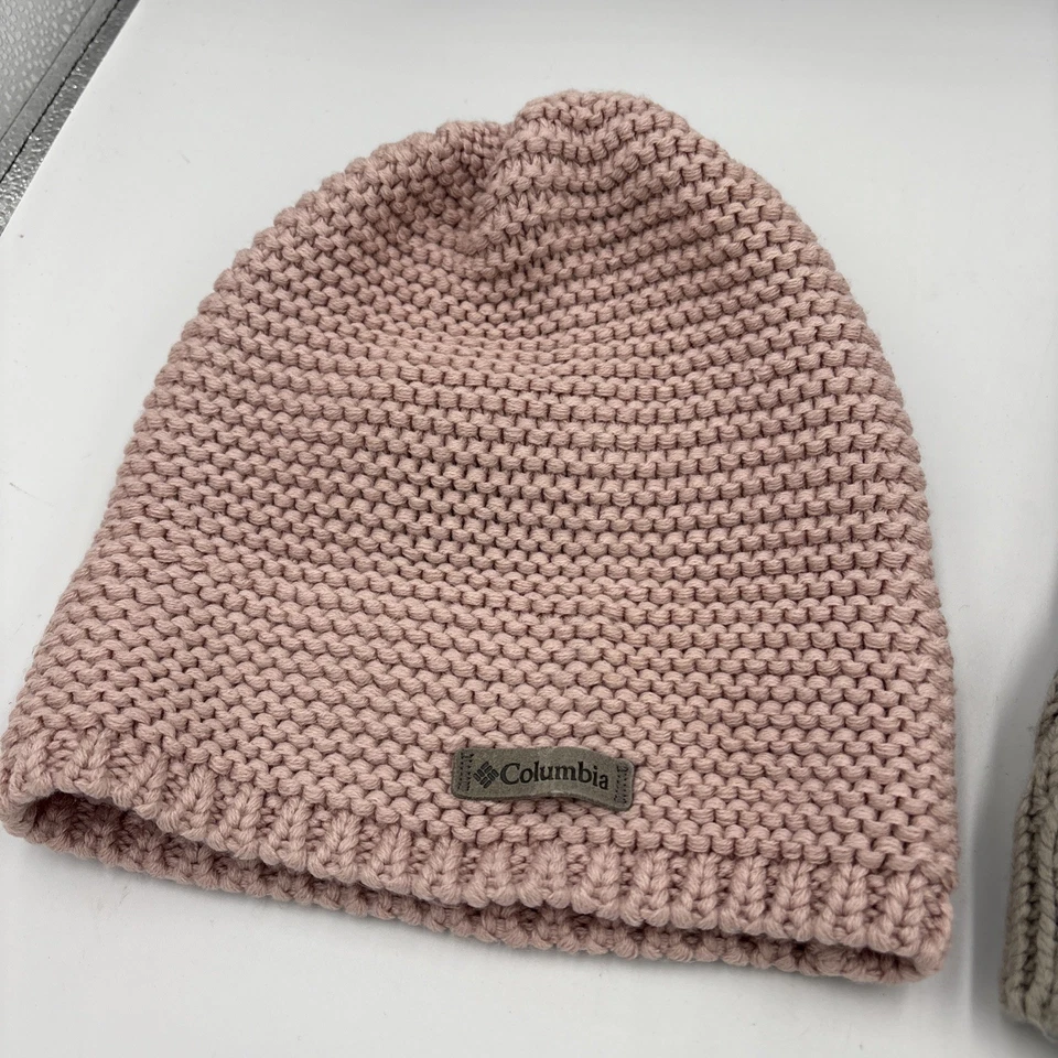 Columbia Mujer’s Gorro Rosa Gris Lote De 2 Talla Única Foto 3 de 4