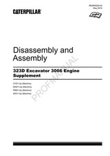 Caterpillar 323D Excavator 3066 Engine Supplement Disassembly Assembly Manual