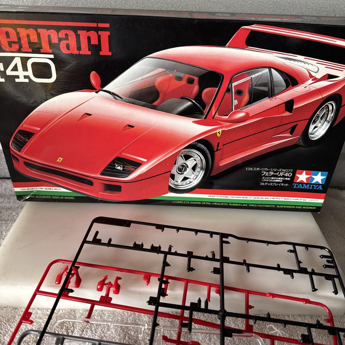 Tamiya 1/24 Ferrari F40 Sport Car Series No.77 Plastic model kit 
