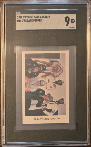 1978 Swedish Samlarsaker, Village People, SGC 9!  Pop 1, None Higher. Auction!
