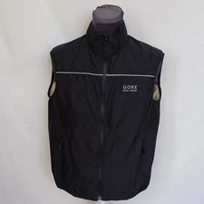 Gore Bike Wear Wind Stopper Full Zip Cycling Vest Gilet Black Size Mens L Top