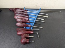 Bp339 Matco Tools 12pc Vintage Maroon Screwdriver Set Bp339 Matco Tools 12pc Vintage Maroon Screwdriver Set