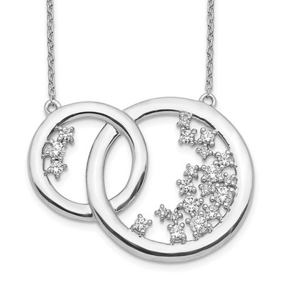 14K Weißgold 3/4 Karat im Labor gezüchteter Diamant Vs/Si + G + komplett 17,75 Zoll Interlo