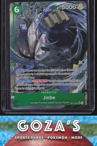 One piece A Fist Of Divine Speed #OP11-031 Jinbe SR / Alt Art