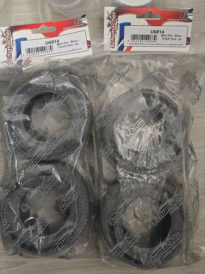 Konvolut an Reifen,Einlagen,Felgen 1:10 Truggy Asso,Schumacher,GM Neu - Bild 4 von 4