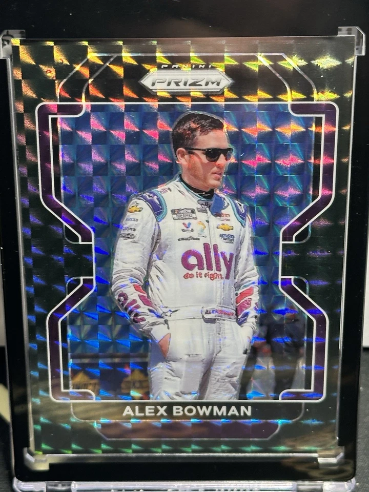 Panini Prizm Nascar Alex Bowman 2022 #25 uno de uno negro finito 1/1 hermoso Foto 3 de 4
