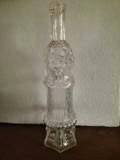 ANCIENNE BOUTEILLE A SUJET EN VERRE LES FAUNES LEGRAS?