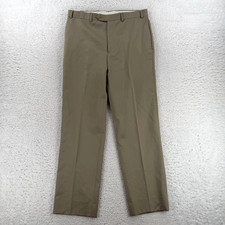 Brooks Brothers 346 Dress Pants Mens 36x32 Beige Classic Fit Wool Lined Madison