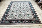 9X12 MASTERPIECE MINT 400KPSI HAND KNOTED VEGETABLE DYE TABRIZZ TURKISH WOOL RUG — photo 2