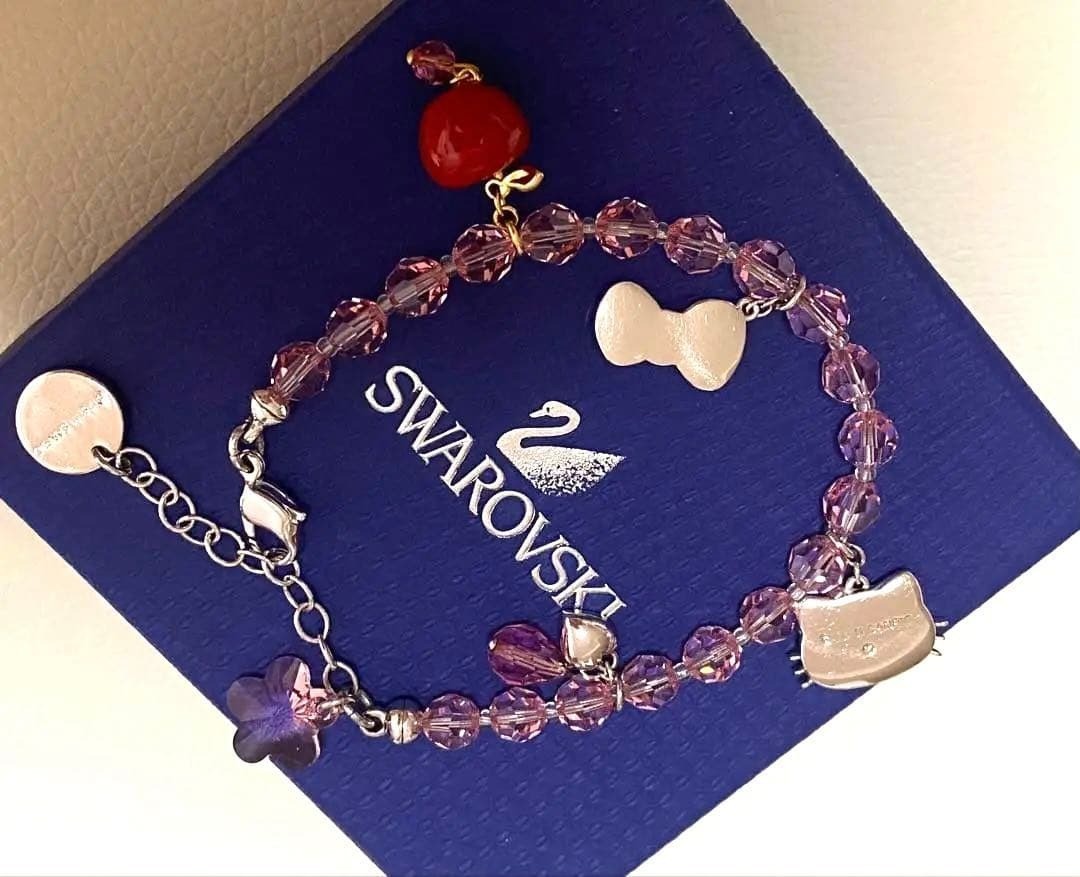 Swarovski Hello Kitty Bracelet Pink Limited Edition Rare Box