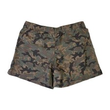 Columbia Shorts Men's Medium Green Camo Swim Trunks Fishing Mesh Lined Quick Dry