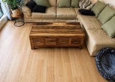 Solid Wood TV Unit / Low Sideboard 120cm with 8 drawers