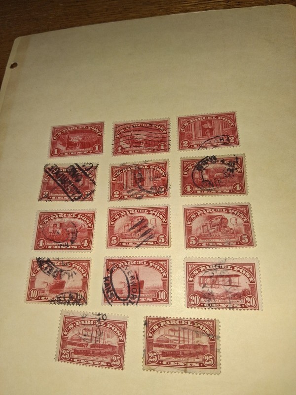 SL 2447/ 14 Used US Parcel Post Stamps us stamps collections lots