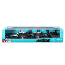 Burago F1 AMG Mercedes Formula 1 Racing Die-Cast 1:43 Scale 6 Pack Set Models