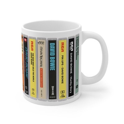 David Bowie Retro Cassette Collection Coffee Mug 11oz