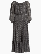 MICHAEL Michael Kors - Boatneck Smocked Maxi ...