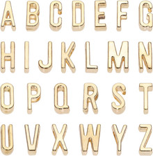 PPhtony Alphabet Slide Letter Charms Initial A-Z Alphabet Beads for KC Gold