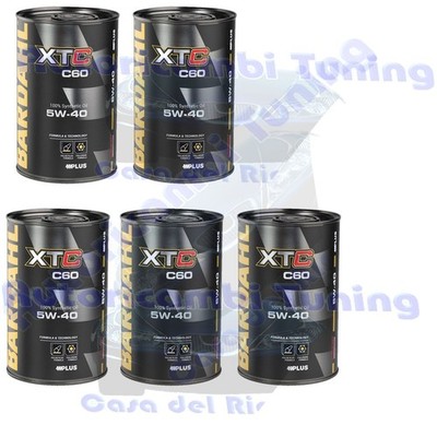 Motoröl Auto Bardahl XTC C60 5W40 Fullerene Sport Performance 5 Liter