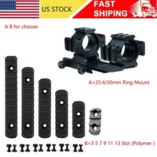25.4/30mm Ring Cantilever Mount /Picatinny Rail Section 5,7,9,11,13 Slot Polymer