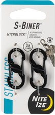 Nite Ize 2-Pack S-Biner MicroLock Stainless Steel Carabiner - Black