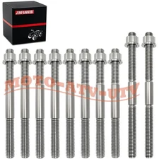 Titanium Crankcase Studs Head Stud 12 Pts Nuts Kit for Yamaha Banshee 350 87-06