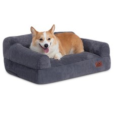 Fluffy Plush Dog Cat Pet Couch Soft Calming Sofa Bed for Medium Small Cats an...