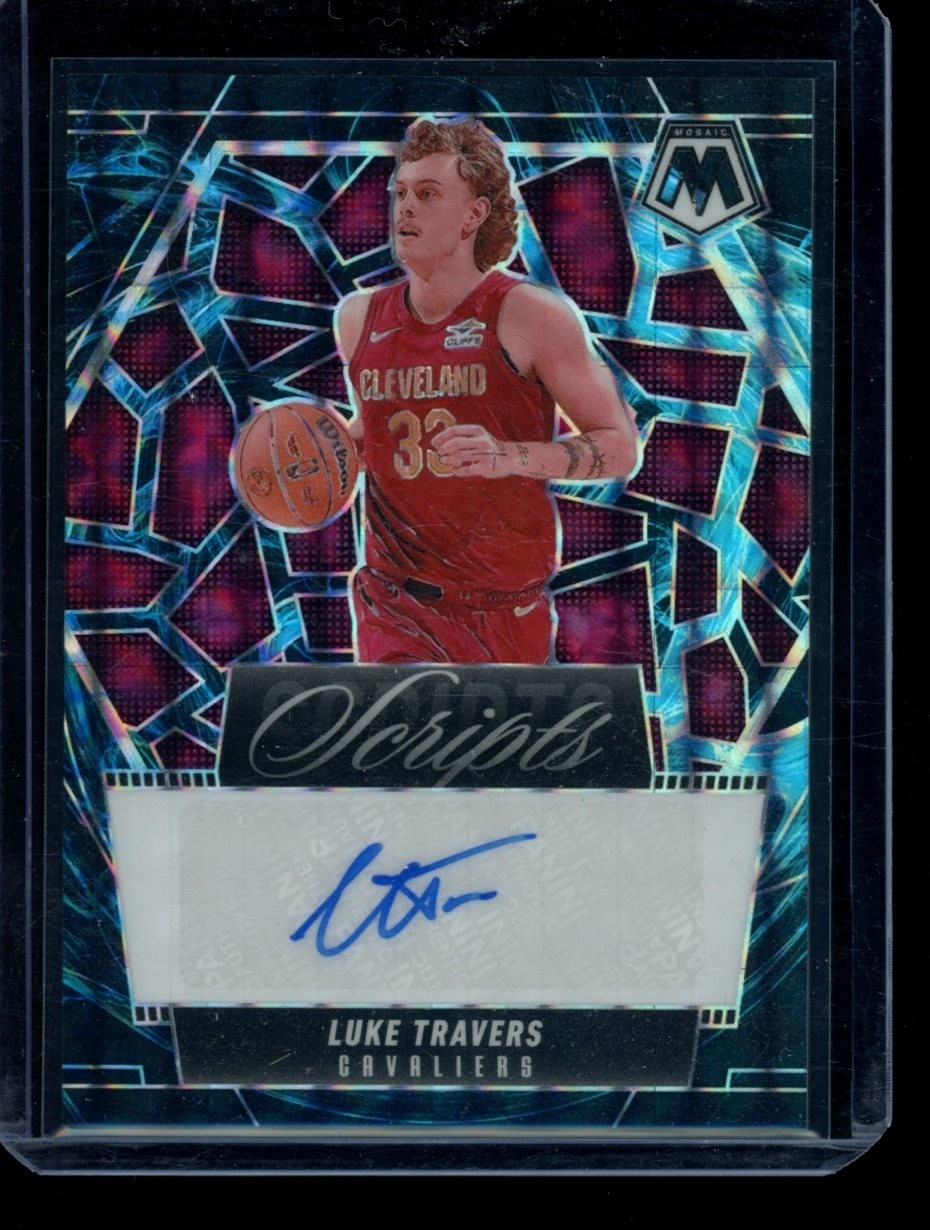 2024-25 Panini Mosaic #MS-LTC Luke Travers Scripts Genesis Auto