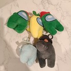 Among Us Lot Plush Keychain Keychains Crewmate Soft Toy Bulk Bundle x 5 Like New