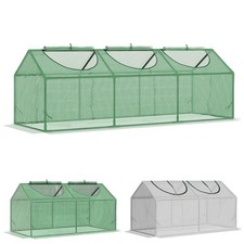 Outsunny Mini Serra da Giardino 2/3 Finestre Avvolgibili Copertura PE