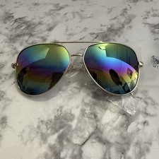 Disney Parks Mickey Mouse Adult Aviator Sunglasses Rainbow Lenses 100 UV NWT