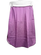 Vintage Barbizon Satin Remarque 1/2 Slip Purple Petite Small Rounded Side Slits