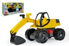 63cm Digger Toy - Robust Plastic, Functional Mechanical Parts, Yellow