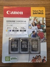 Genuine OEM Canon 210XL Black PG-210XL  211 Color CL-211 Ink Cartridge 3 Pack