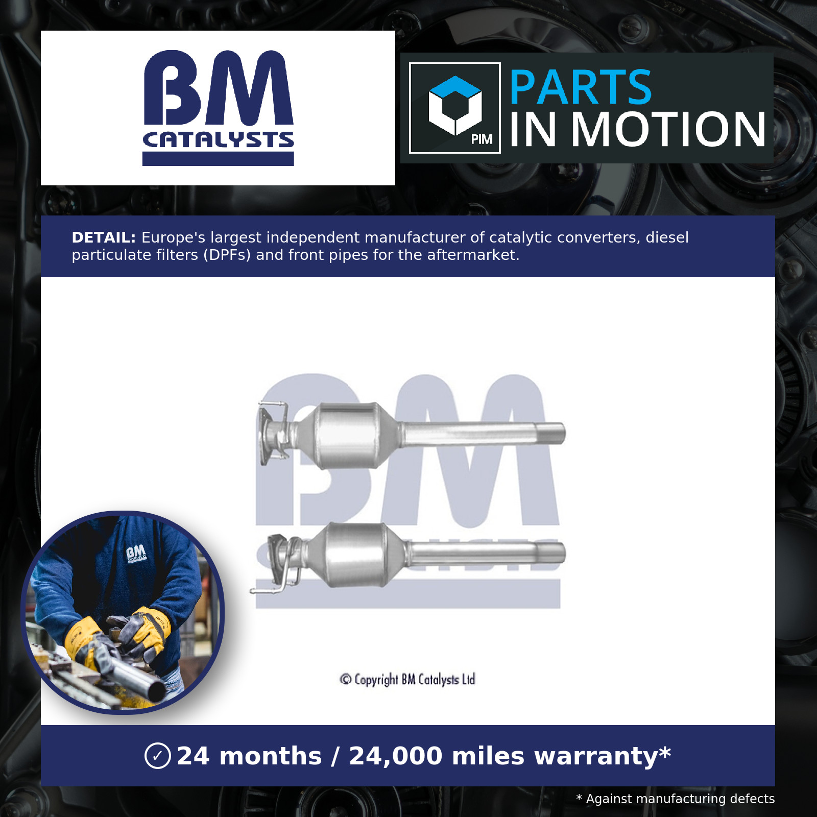 BM CATALYSTS BM80507H Catalytic Converter Rear Fits Citroen Fiat Peugeot - Image 4