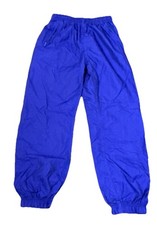 HOT DOGGER Vintage 80s Nylon Track Windbreaker Pants, Size Large, Neon Purple