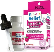 Kids Gas  Colic Relief Drops 25mL Natural Formula Raspberry Flavor