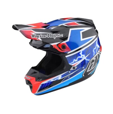 Troy Lee Designs TLD SE5 Composite Lightning Blue Motocross Helm Gr. L