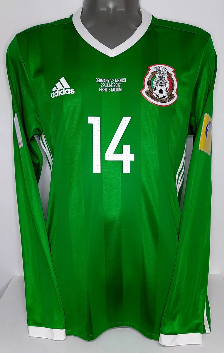 ADIDAS MEXICO CONFEDERATIONS 17 ADIZERO LS LONG CHICHARITO ORIGINAL JERSEY SHIRT