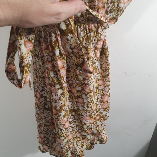 Sportsgirl Floral Jumpsuit Romper Wrap Dress Sz 8 - Picture 6 of 8