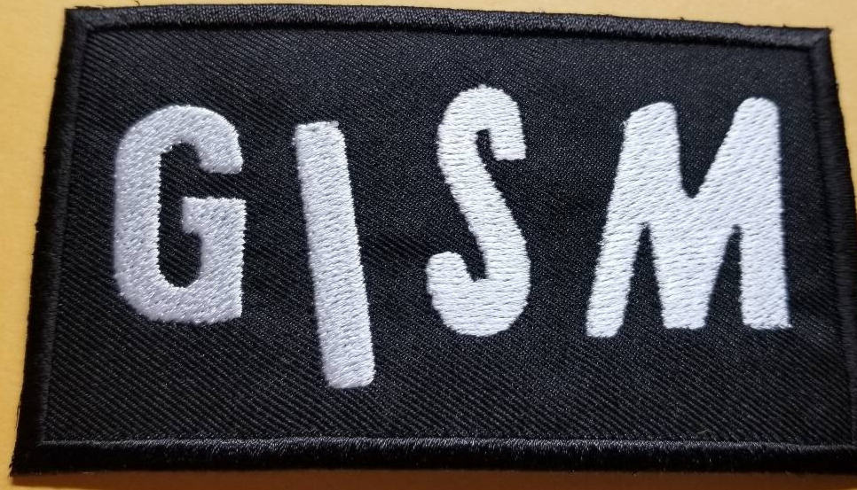 GISM Embroidered Patch approx 2.25x3.75