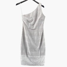 Alexia Admor White Lace One Shoulder Mini Dress Size S