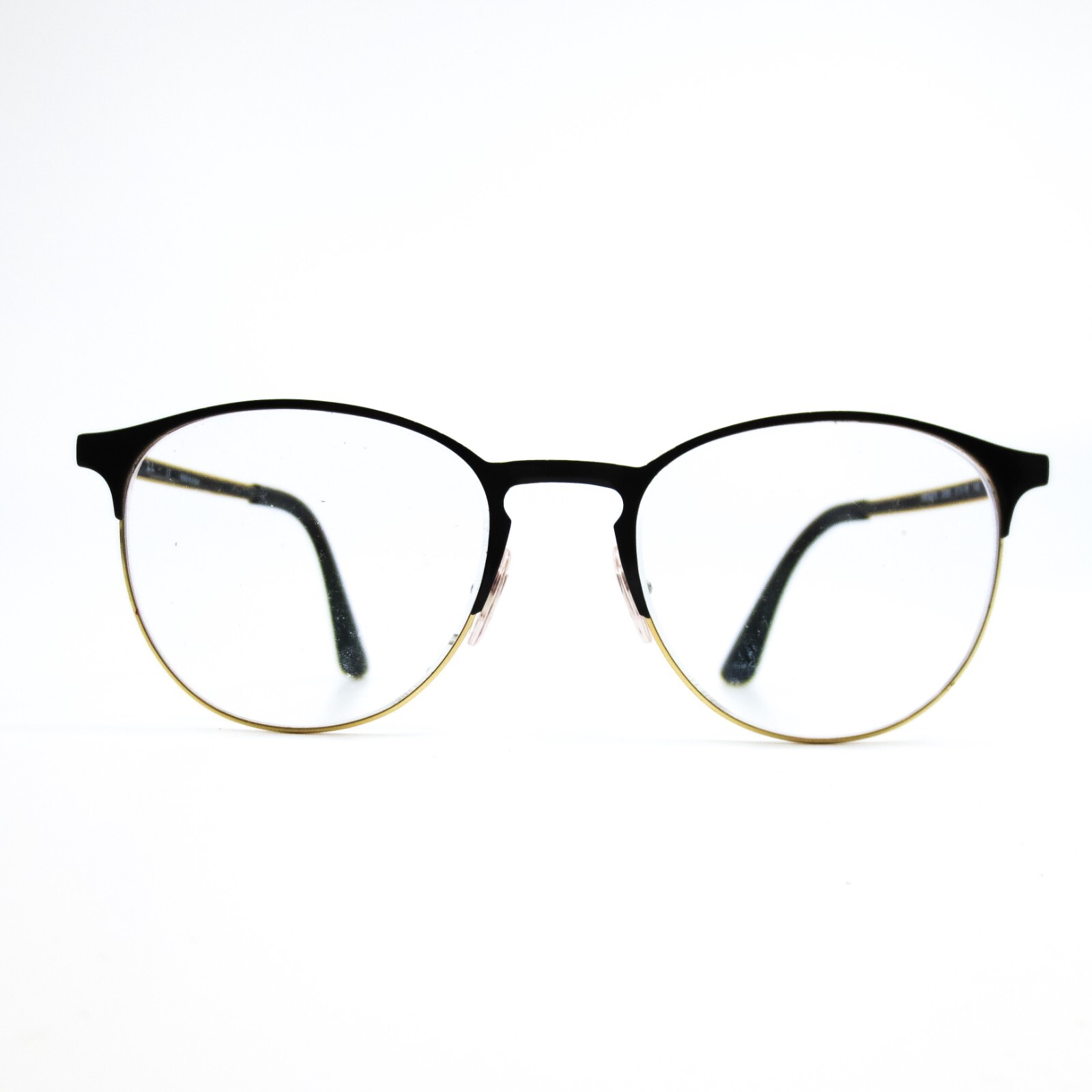 Ray-Ban Eyeglasses Frames RB 6375 2890 metal Black Gold Round 51-18-145