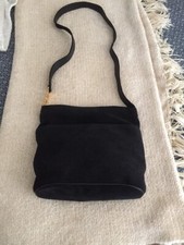Euc Paloma Picasso Black Suede Cross Chest Bag