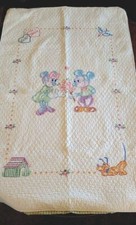 Vintage Disney Baby Crib Quilt Mickey and Minnie - Excellent Condition