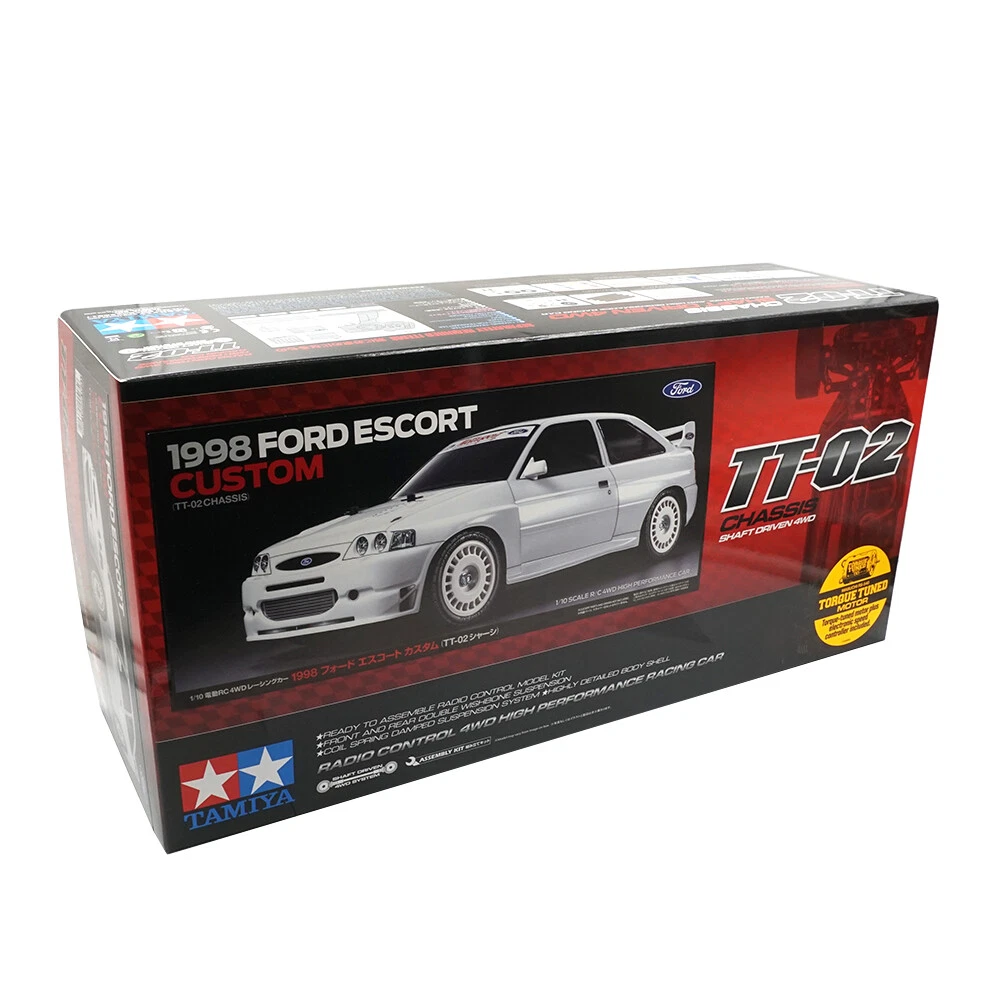 Tamiya 1/10 TT02 1998 Ford Escort Custom w/ESC EP On Road RC Car Kit #58691