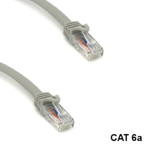 KNTK Gray 2ft Cat6a UTP Patch Cable 24AWG Panel Router Ethernet RJ45 Network