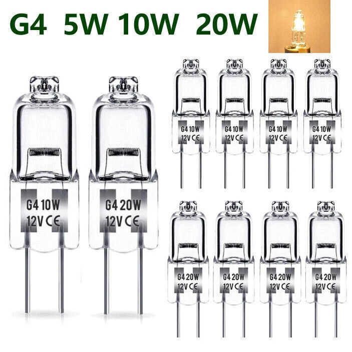10x Lampada Alogena Bi-Pin Lampada Socket G4 12V 5W 10W 20W - Foto 5
