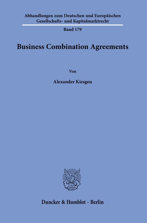 Thumbnail - Alexander Kiesgen / Business Combination Agreements.